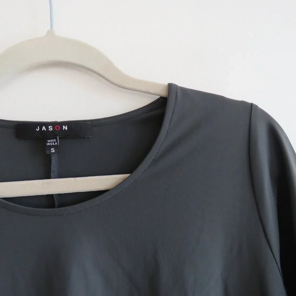 JASON Portofino Pocket Tunic Top in Dark Gray Lagenlook Minimalist - Size S - Picture 6 of 16